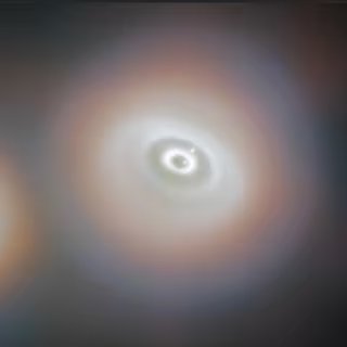 Vue d'artiste du jeune système planétaire autour de l'étoile Wispit 2. © ESO, C. Lawlor, R. F. van Capelleveen et al.